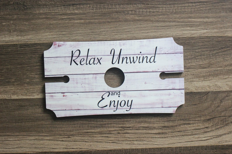 Rustic Wine Caddy Relax Unwind Enjoy Mother's Day Idea Wine Lover Gift Date Night Gift Housewarming Gift Barware Bar Accessory image 5