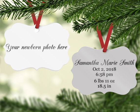 christmas ornament baby announcement