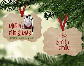 Christmas Gnome Ornament - Gnome Ornament - Family Christmas Ornament - Personalized Family Gift - Personalized Gnome Ornament