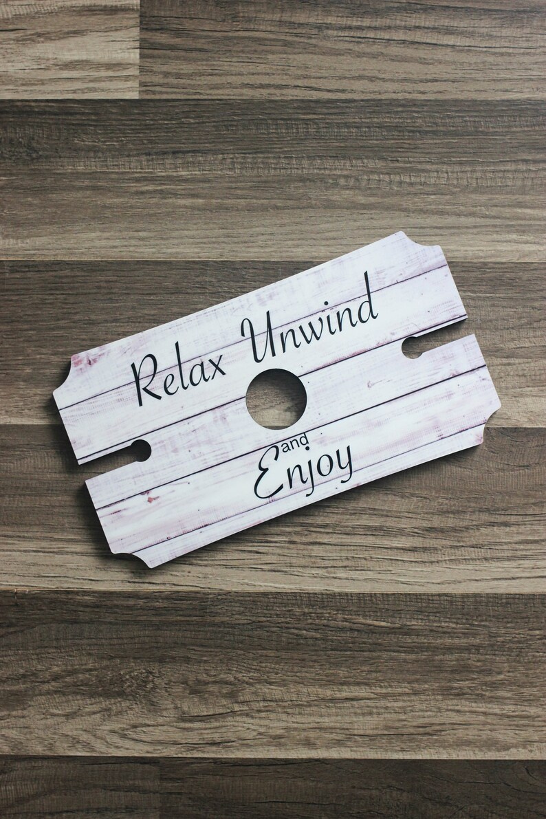 Rustic Wine Caddy Relax Unwind Enjoy Mother's Day Idea Wine Lover Gift Date Night Gift Housewarming Gift Barware Bar Accessory image 2