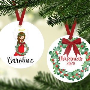 Angel Ornament - Angel Girl Ornament - Christmas Angel Ornament - Girls Ornament - Personalized Ornament - Personalized Angel Ornament