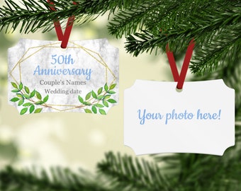 Anniversary Ornament - Wedding Anniversary Ornament - Photo Ornament - 50th Anniversary Ornament - Wedding Anniversary Gift