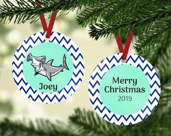 Hammerhead Shark Ornament - Shark Ornament - Shark Lover Ornament - Custom Ornament - Ornament For Kids - Stocking Stuffer - Bag Tag