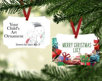Your Child's Art Ornament - Kid's Art Ornament - Art Ornament - Personalized Art Ornament - Kid's Ornament - Child's Art Keepsake Ornament