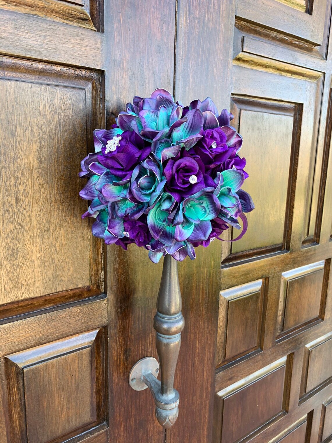 Galaxy Orchids Bridal Bouquet Bridesmaid Bouquet Silk Flower | Etsy