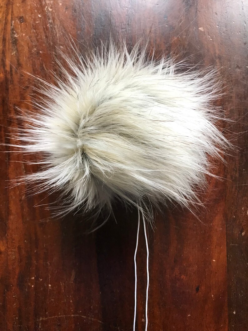 Bulky Etta Hat Handmade chunky wool fitted hat beanie with faux fur pom pom