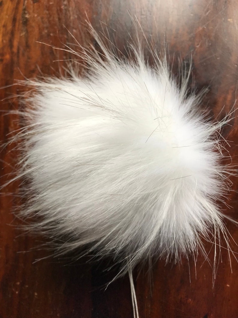 Bulky Etta Hat Handmade chunky wool fitted hat beanie with faux fur pom pom