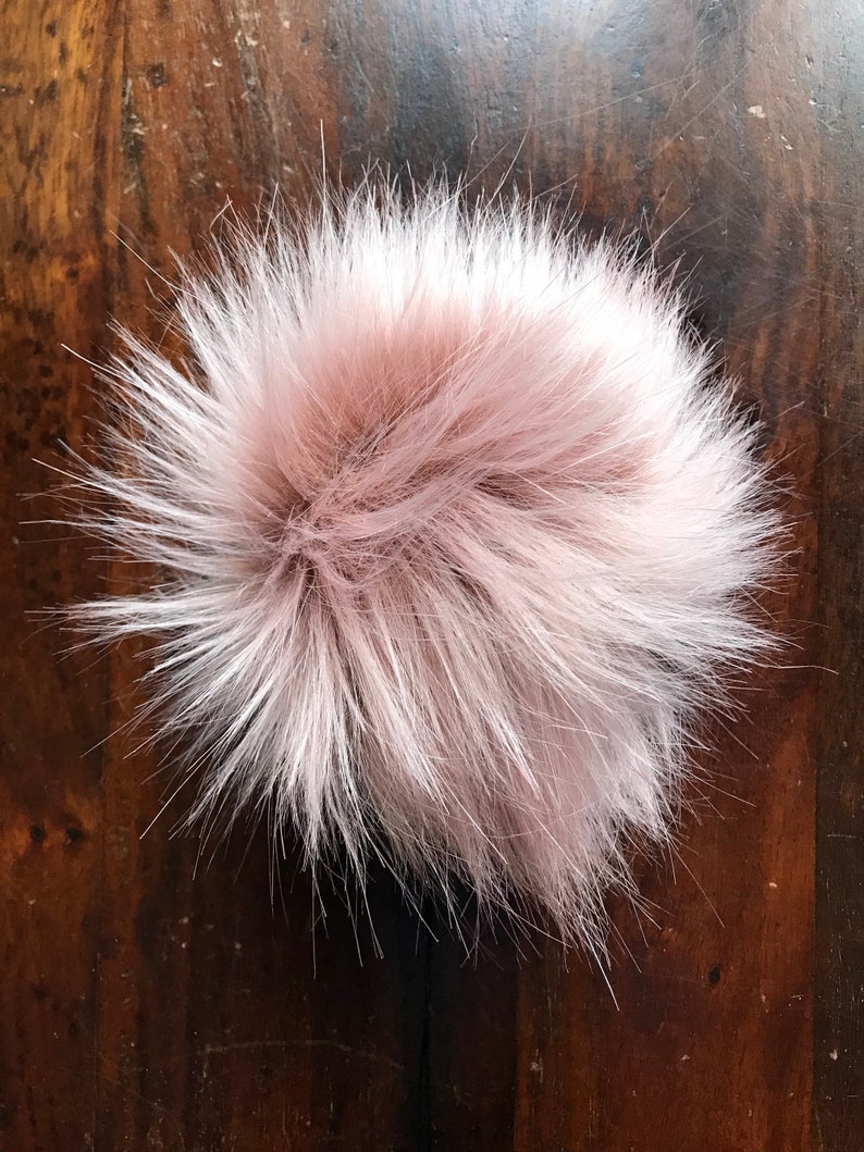 Bulky Etta Hat Handmade chunky wool fitted hat beanie with faux fur pom pom
