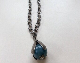 Angelite Drop Pendant on fancy chain