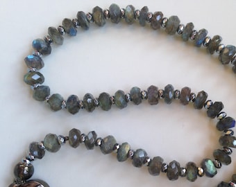 Labradorite and Silver Necklace