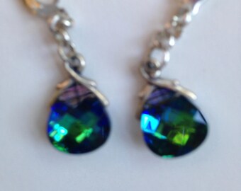 Swarovski Faceted Crystal Briolette Earrings