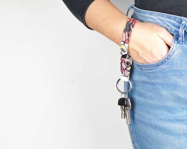 Wristlet keychain key wrist strap keychain bracelet Etsy
