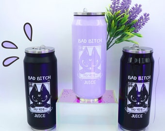 Bad B*tch Juice Reusable Cold and Hot Thermos: 17 0z