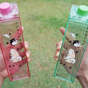 Pawesome Shiba Inu Milk Carton: Garrafa de água sem BPA