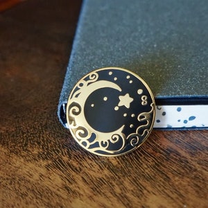 Golden Moon Enamel Pin