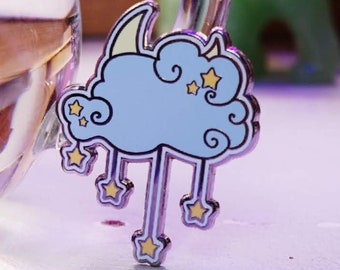 Star Drops Moon Enemal pin