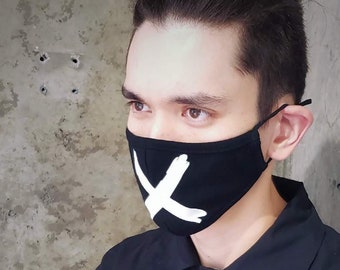 Batsu (X) Face Mask: Three Cotton Layers, Filters, and Nose Wire