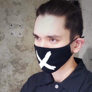 Batsu (X) Face Mask: Three Cotton Layers, Filters, and Nose Wire