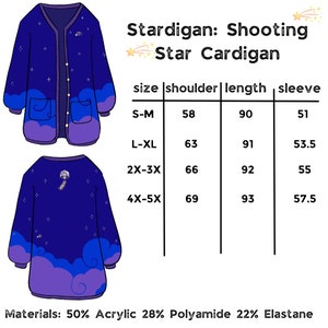 Stardigan: Shooting Star Oversized Cardigan, embroidered star sweater image 8