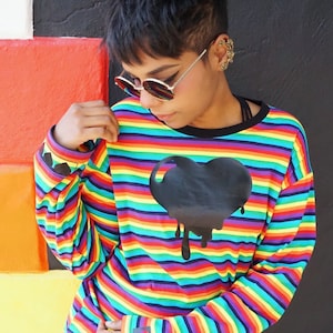 Rainbow Hearts Long Sleeve Shirt