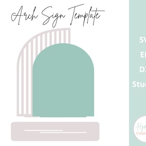 Arch Sign Slats SVG Wedding Template, Social Media Sign, Half Double Arch, DXF PNG Eps Glowforge Cricut Laser Cut File
