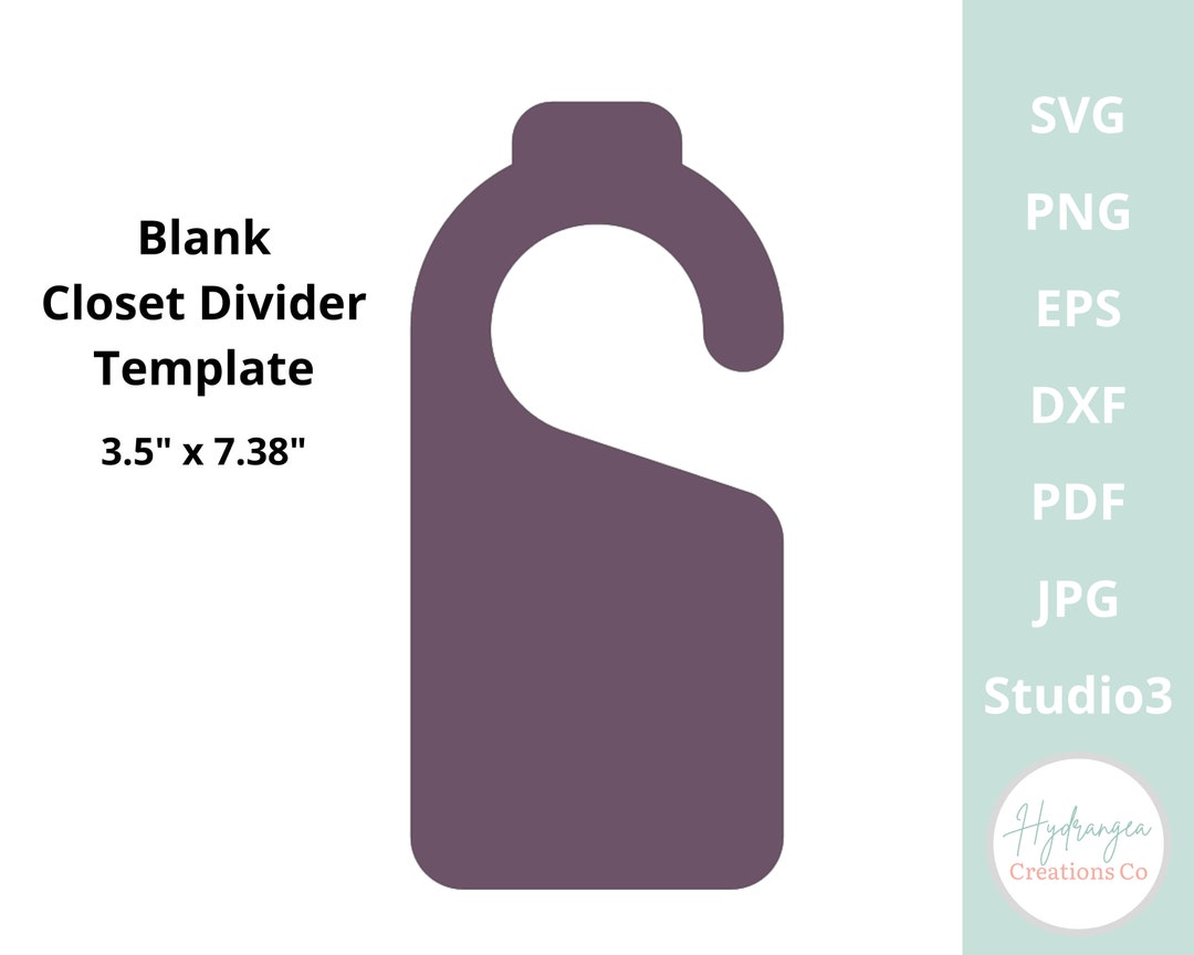Closet Divider Template SVG - Baby Clothes Divider Blank - Nursery ...