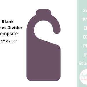 Modèle de séparation de placard SVG - séparateur de vêtements de bébé blanc - cintre en bois de chambre d'enfant modifiable imprimable PNG DXF Cricut