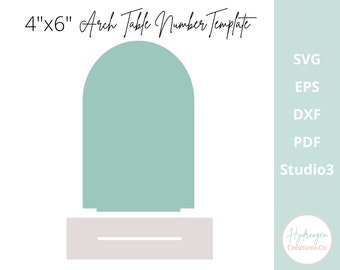 Arch Table Numbers SVG Wedding Table Decor - Acrylic Wood Template - Wedding Signage DXF PNG Eps Glowforge Cricut Laser Cut File