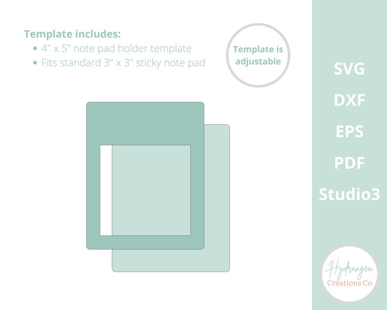 Sticky Note Holder Template SVG Post It Note Personalized Etsy Australia