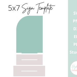 5x7 Half Arch Sign met standaard SVG Glowforge Laser Cut Files, Wedding Template, Social Media Sign, Payment QR Code, Signature Drink Bar Menu