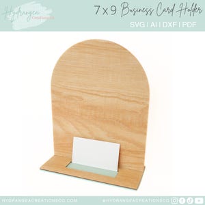 QR-Code Visitenkartenhalter SVG Laser Cut Datei | Markt Schild Vorlage | Social Media Preise Zeichen