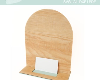 QR Code Business Card Holder SVG Laser Cut File | Market Sign Template | Social Media Pricing Sign
