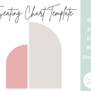 Large Arch Seating Chart Welcome Sign Template SVG Boho Wedding Chiara Double Half Arch Backdrop Panel, DXF PNG Pdf Eps Cut File