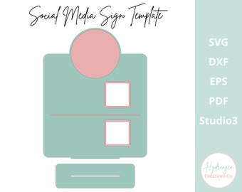 Multi QR Code Business Sign Template SVG Salon Beauty Sign | Instagram Social Media Sign | Scan to Pay Payment | Glowforge Laser Cut File
