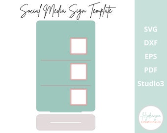 QR Code Sign Template SVG | Glowforge Laser Cut File | Salon Beauty Sign | Instagram Social Media | Scan to Pay Payment | Business Logo Sign