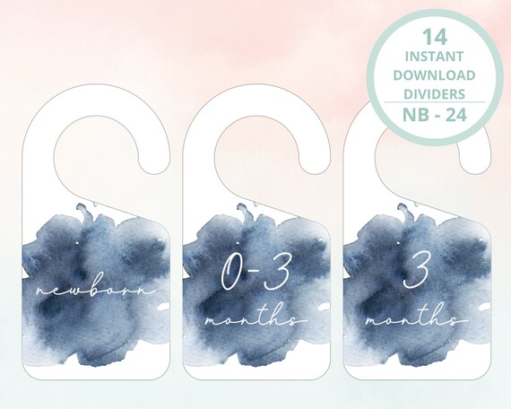 Baby Closet Dividers Printable Newborn Nursery Closet - Etsy