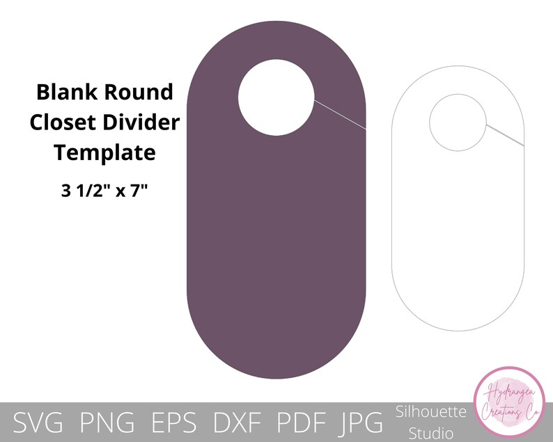 Blank Closet Dividers Template Printable Round Clothes | Etsy