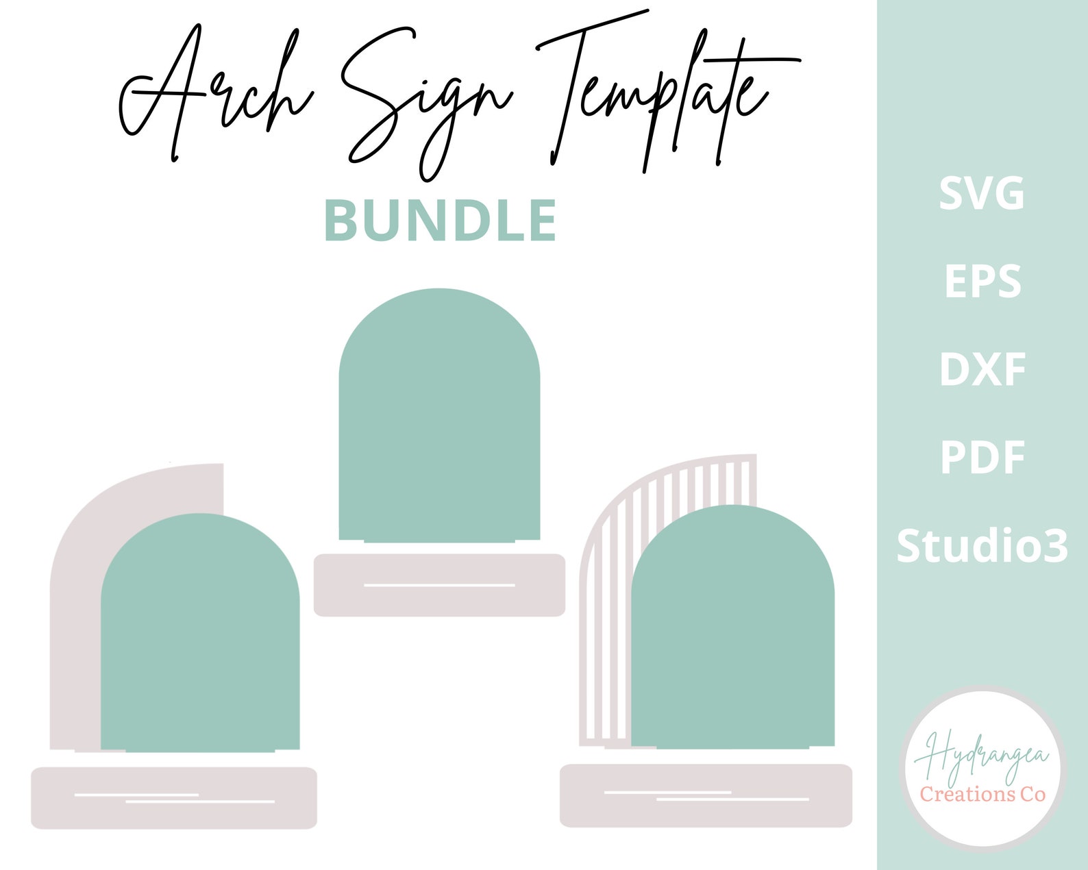 Arch Sign Bundle SVG Wedding Template, Social Media, Payment QR Code ...