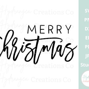 Feliz Natal SVG Natal SVG Palavras Clip Art PNG Dxf Rustic Farmhouse Script Font Glowforge Cut Files, Cricut