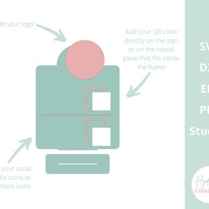 Multi QR Code Business Sign Template SVG Salon Beauty Sign | Instagram ...