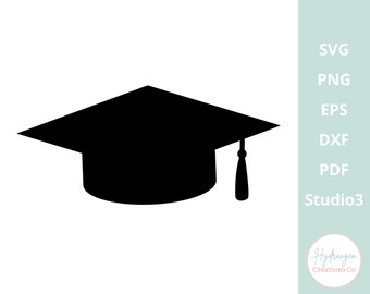 Graduation Cap SVG - Class of 2022 Graduation Hat - Congrats Grad - DXF PNG Eps Pdf Cricut Glowforge Laser Cut File