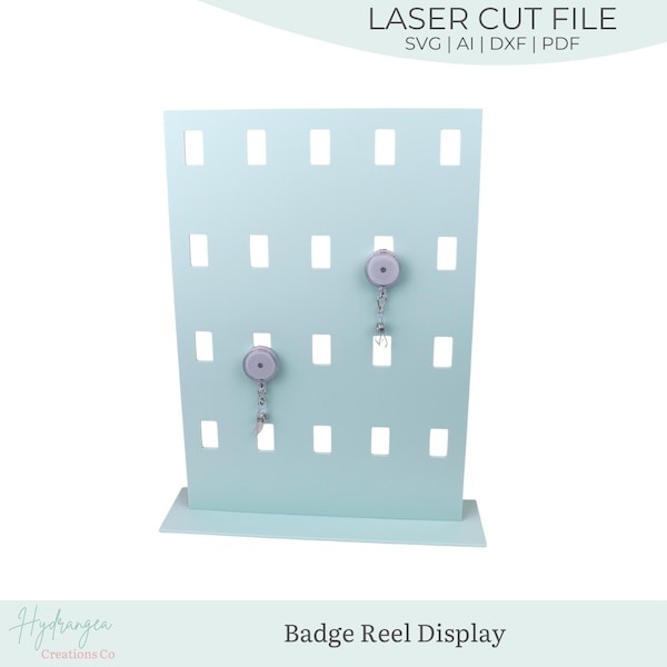 Badge Reel Display SVG Sign Template | Conference Badge Sign | Event Display Sign | Laser Cut File