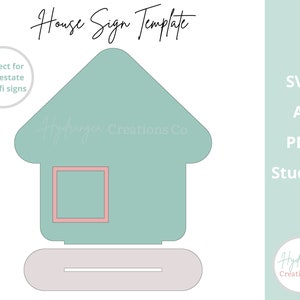 Sinal de casa SVG Corretor de imóveis Aluguel Wifi de imóveis Modelo de sinal de código QR | Guia de boas-vindas nas mídias sociais | Arquivo de corte a laser Glowforge