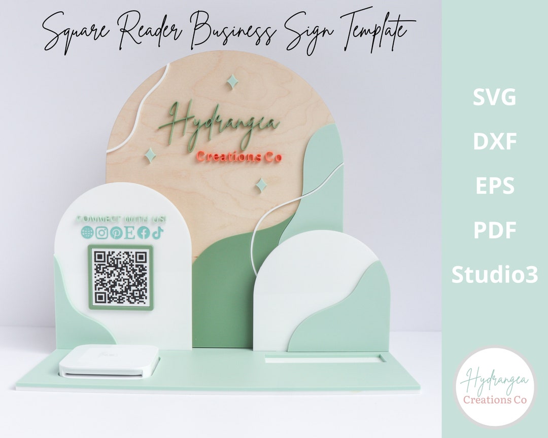 Square Reader Dock Laser File Market Craft Show Display Scan to Pay QR ...