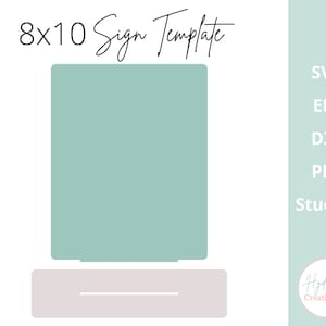 Rechthoekig bord met standaard sjabloon 8 x 10" SVG bruiloft Bar menu tabelnummer sociale Media DXF Eps Pdf Glowforge Cricut lasergesneden bestanden