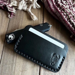 Oasis, Billetera minimalista, Billetera de cuero, Regalo para papá, Regalo de cumpleaños, Para llevar todos los días, Artículos de cuero, Hecho a mano, Trabajos de cuero.
