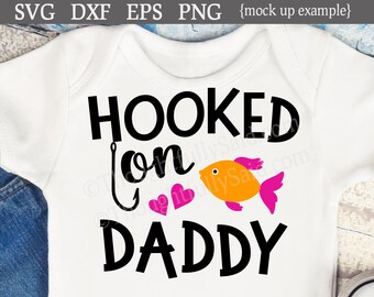 Download Hooked on daddy svg | Etsy