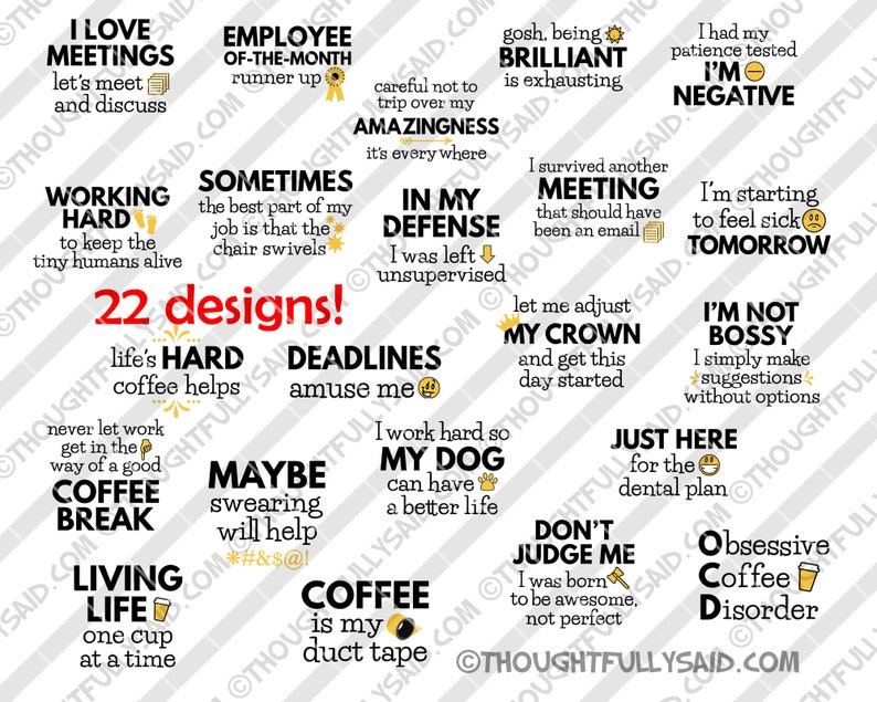 Snarky sayings funny SVG Bundle of 22. Jpg dxf png eps die | Etsy
