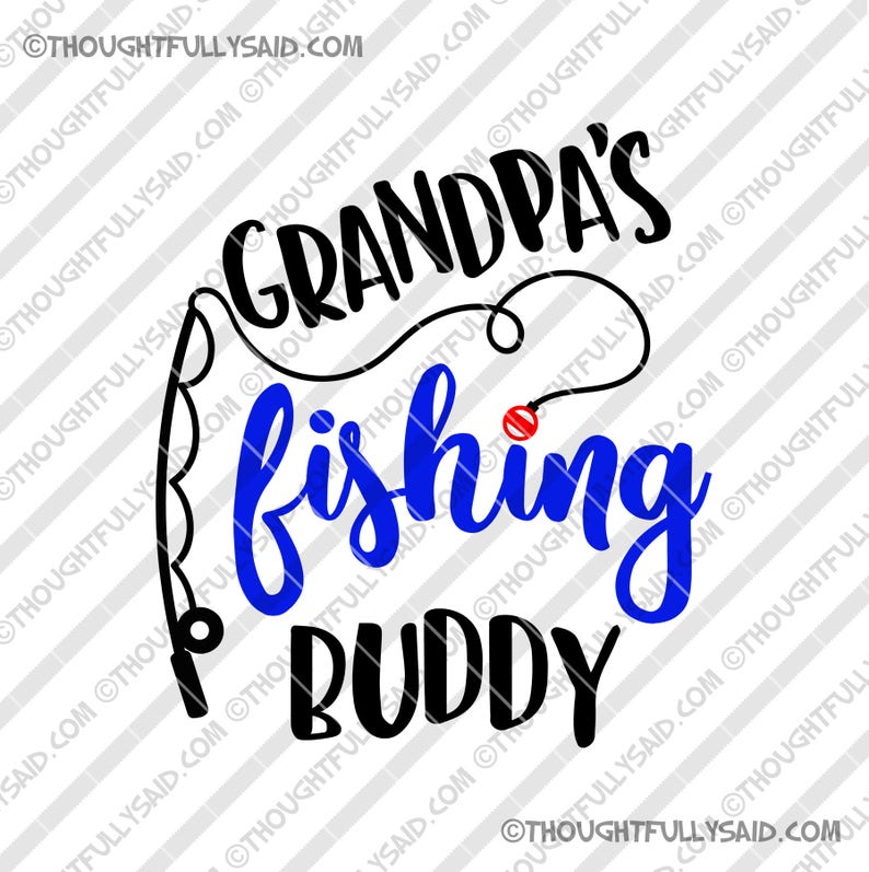 Download Grandpa's Fishing Buddy SVG design dxf png eps die | Etsy
