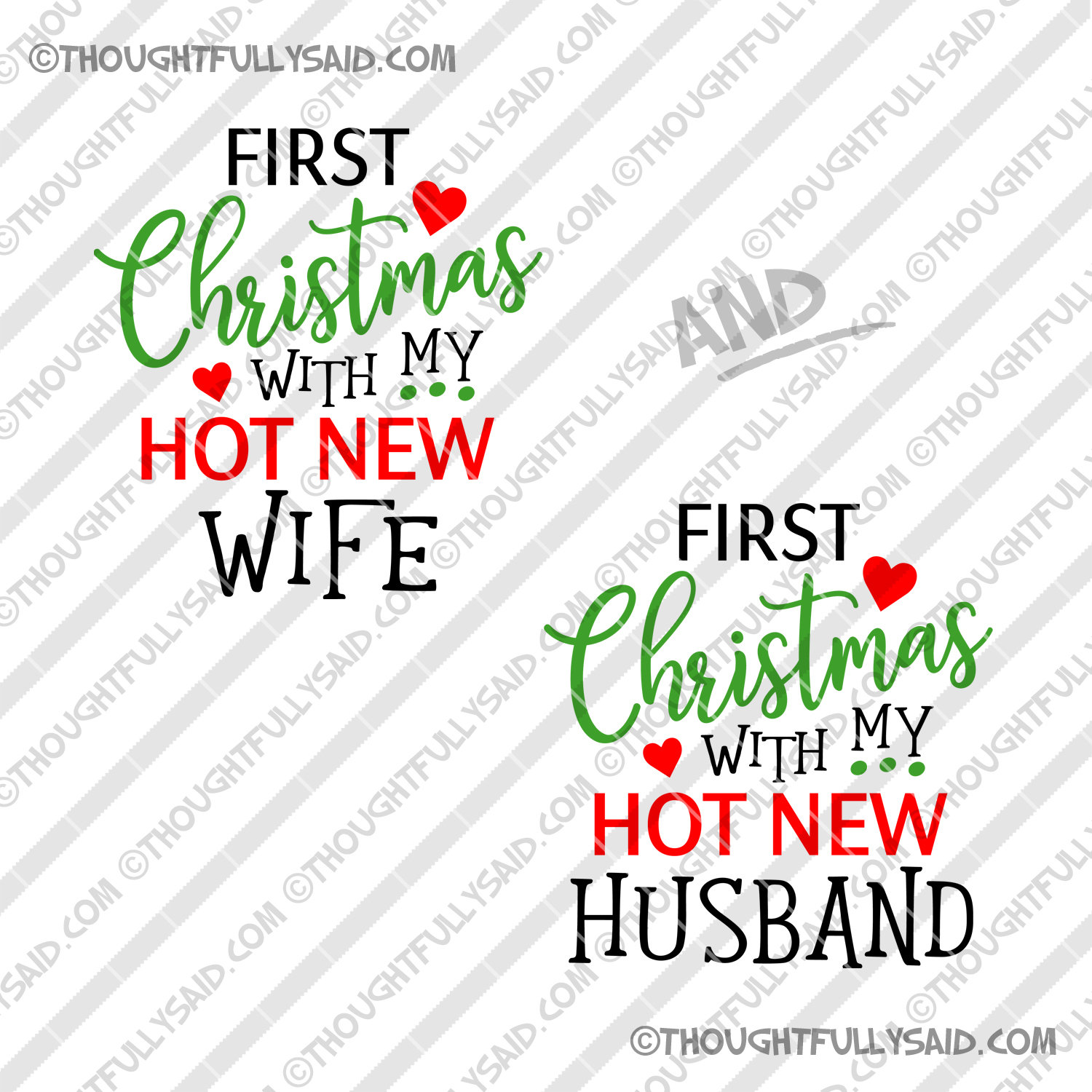 Wife and Husband SVG Dxf